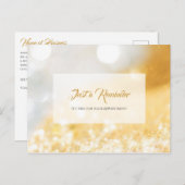 Elegante IMITATE Gold und Silver Bokeh Ernennung Postkarte (Vorne/Hinten)