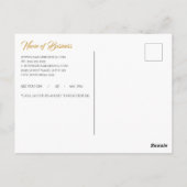 Elegante IMITATE Gold und Silver Bokeh Ernennung Postkarte (Rückseite)