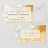 Elegante IMITATE Gold und Silver Bokeh Ernennung Terminkarte (Vorne/Hinten)