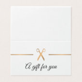 Elegante Imitate Gold Weißes Haar Geschenkgutschei (Außenseite Aufgefaltet)