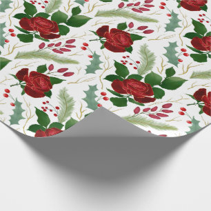 Elegante Imitate Goldbarren-Rose Pinienbeeren Geschenkpapier