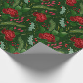 Elegante Imitate Goldbarren-Rose Pinienbeeren Geschenkpapier (Ecke)