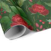 Elegante Imitate Goldbarren-Rose Pinienbeeren Geschenkpapier (Rolleneckpunkt)