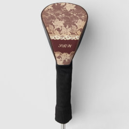 Elegante Imitate Golden Pink Lace on Brown mit Nam Golf Headcover