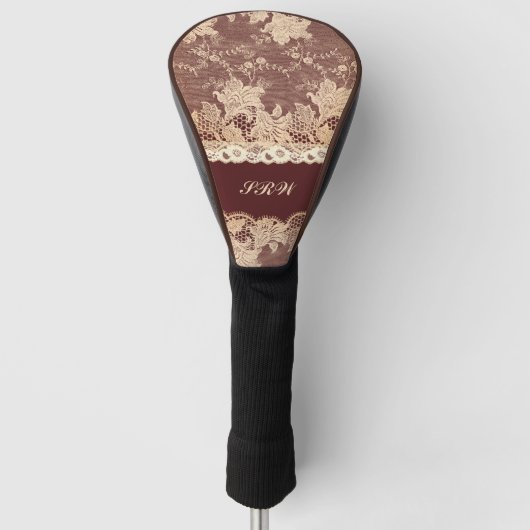 Elegante Imitate Golden Pink Lace on Brown mit Nam Golf Headcover (Vorderseite)