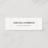 Elegante Imitate Golden Trim Mini Visitenkarte (Vorderseite)