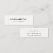 Elegante Imitate Golden Trim Mini Visitenkarte (Vorne/Hinten)