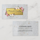 Elegante Imitate Goldene Foil Damaske Visitenkarte (Vorne/Hinten)