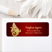 Elegante Imitate Goldene Foil Ganapati Indianergot (Insitu)