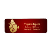 Elegante Imitate Goldene Foil Ganapati Indianergot (Vorne)