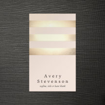 Elegante Imitate Goldene Foil gestreift Modernes L