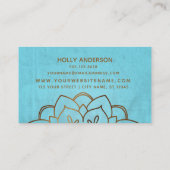 Elegante Imitate Goldene Foil Mandala Visitenkarte (Rückseite)