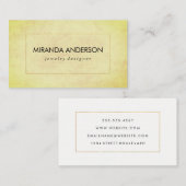 Elegante Imitate Goldene Grenze Chic Textur Visitenkarte (Vorne/Hinten)