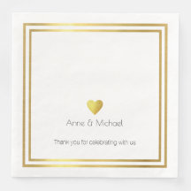 Elegante Imitate Goldene Liebe Hochzeit