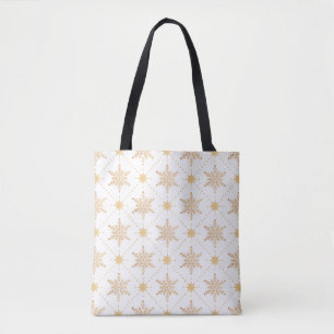 Elegante Imitate Goldene Schneeflocken Weihnachtsf Tasche