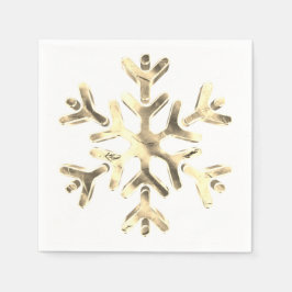 Elegante Imitate Goldene Snowflake Party Napkins Serviette