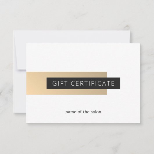 Elegante Imitate Goldene Streifen Weiße geometrisc (Vorderseite)