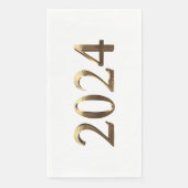 Elegante Imitate Goldene Zahlen Glücklich Neues Ja Serviette (Vorderseite)