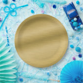 Elegante Imitate Goldenes Gewand Pappteller (Party)