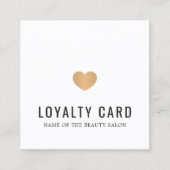 Elegante Imitate Goldenes Herz Treuekarte (Vorderseite)