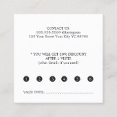 Elegante Imitate Goldenes Herz Treuekarte (Rückseite)