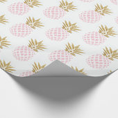 Elegante Imitate goldenes tropisches Ananas-Muster Geschenkpapier (Ecke)
