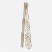 elegante Imitate goldenes tropisches Ananas-Muster Krawatte (Rückseite)