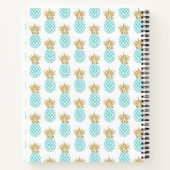 Elegante Imitate goldenes tropisches Ananas-Muster Notizblock (Rückseite)