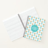 Elegante Imitate goldenes tropisches Ananas-Muster Notizblock (Innenseite)