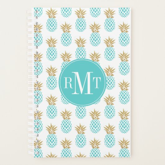 Elegante Imitate goldenes tropisches Ananas-Muster Planer (Vorderseite)