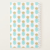 Elegante Imitate goldenes tropisches Ananas-Muster Planer (Rückseite)