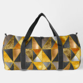 Elegante Imitate, goldfarbene, silberfarbene, geom Duffle Bag (Rückseite)