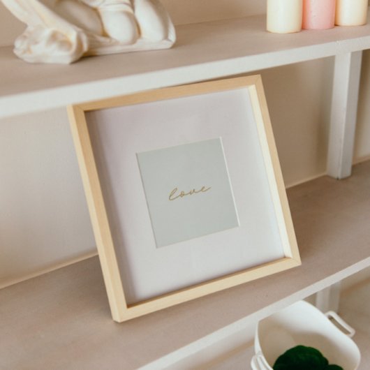 elegante Imitate Goldfolie handgeschriebene Liebe Poster