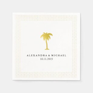 Elegante Imitate Goldmedaille Tree Wedding Serviette