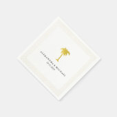 Elegante Imitate Goldmedaille Tree Wedding Serviette (Ecke)