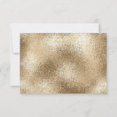 Elegante Imitate Goldschimmer Border Personalisier Mitteilungskarte (Rückseite)