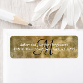 Elegante Imitate Golf Foil Monogram Address Labels (Insitu)