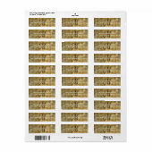 Elegante Imitate Golf Foil Monogram Address Labels (Vorne)