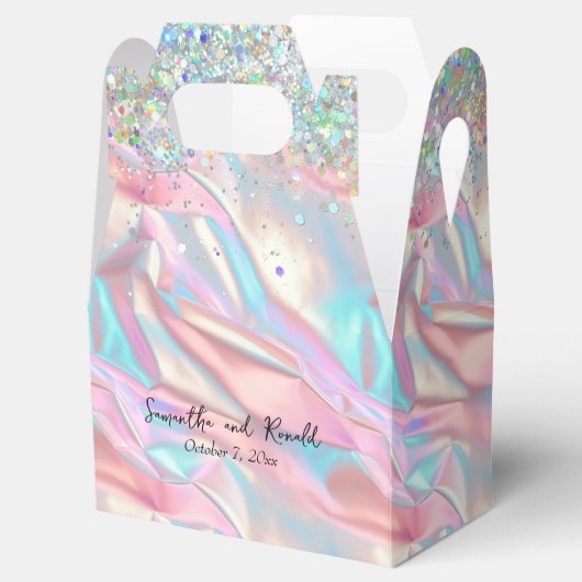 Elegante Imitate Hochzeit im Glitzer Geschenkschachtel (Geöffnet)