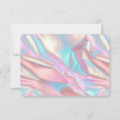 Elegante Imitate Hochzeit im Glitzer RSVP Karte (Rückseite)