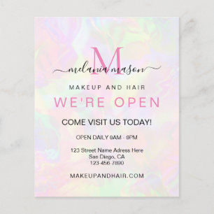 Elegante Imitate Holografie Wir sind offen eifrig Flyer