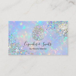 Elegante Imitate Holografischer Regenbogen-Glitzer Visitenkarte