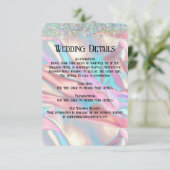 Elegante Imitate Iridescent Foil and Glitzer Begleitkarte (Stehend Vorderseite)