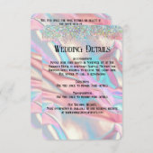 Elegante Imitate Iridescent Foil and Glitzer Begleitkarte (Vorne/Hinten)