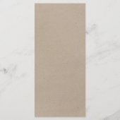 Elegante Imitate Kraft Calligraphy Dinner Menu Car Menükarte (Rückseite)