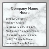 Elegante Imitate Marmorstunde Poster (Vorne)