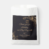 Elegante Imitate Metal Gold Floral Hochzeit Geschenktütchen (Vorderseite)