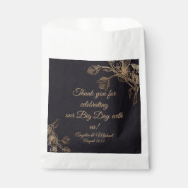 Elegante Imitate Metal Gold Floral Hochzeit Geschenktütchen