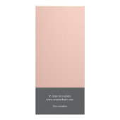 Elegante Imitate Metal Gray White Line Salon Preis Werbekarte (Hinten)