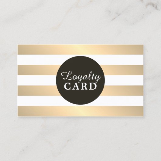 Elegante Imitate Metal Stripes Loyalität Karte (Vorderseite)